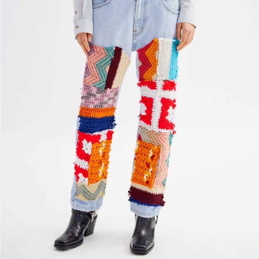 UO Urban Renewal Remade Levi’s® Blanket Patch Jean